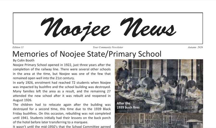 Noojee News, Autumn 2026 — cover