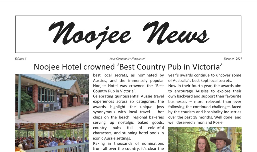 Noojee News, Summer 2021 — cover